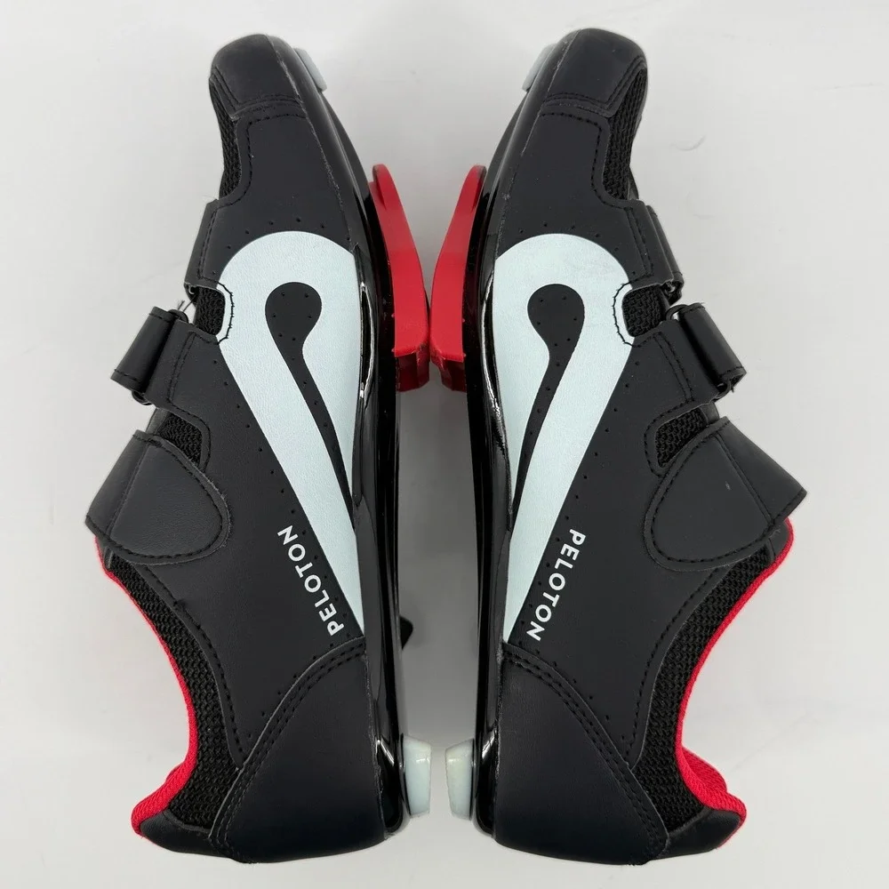 Peloton Cycling Shoes Black‎ White EU39 US Women 8/Men 6 Cleats Included Indoor